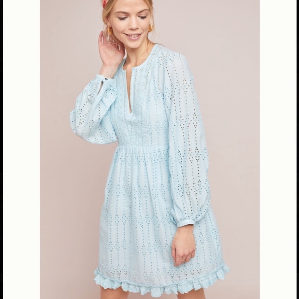 Anthropologie eyelet babydoll dress